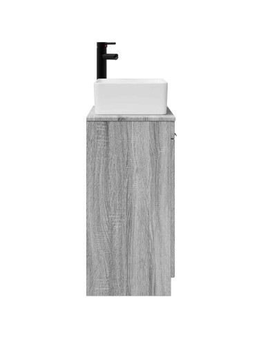 Mobile da bagno con lavabo Sonoma grigio 54 x 35 x 83 cm