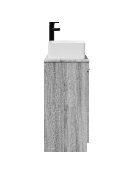 Mobile da bagno con lavabo Sonoma grigio 54 x 35 x 83 cm