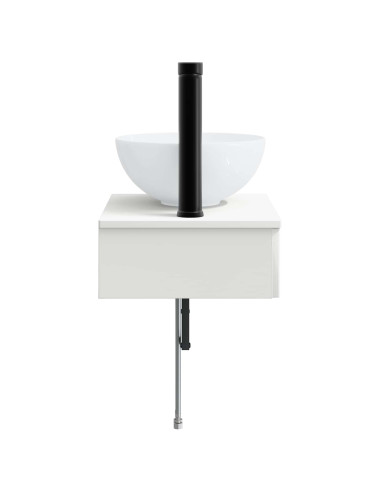 Lavabo da Parete Bianco 40 x 35 x 39 cm Legno ingegnerizzato