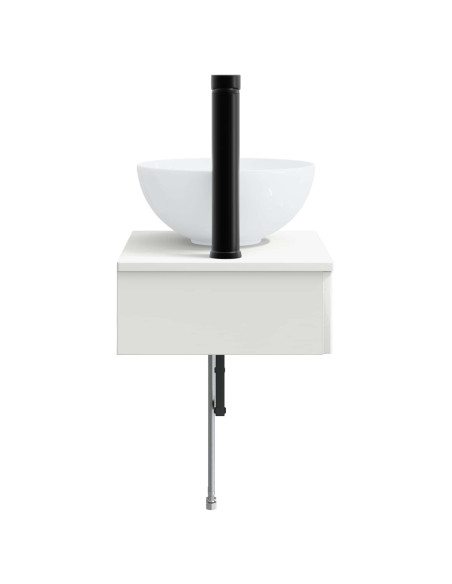 Lavabo da Parete Bianco 40 x 35 x 39 cm Legno ingegnerizzato