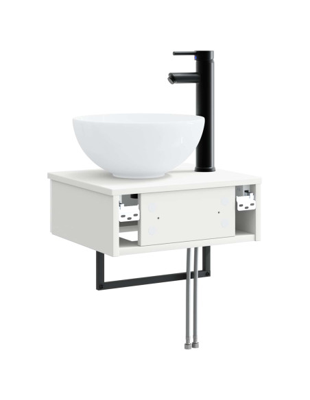Lavabo da Parete Bianco 40 x 35 x 39 cm Legno ingegnerizzato
