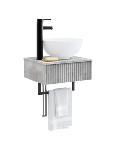 Lavabo da Parete Grigio Cemento 40 x 35 x 39 cm 2