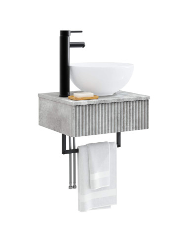 Lavabo da Parete Grigio Cemento 40 x 35 x 39 cm