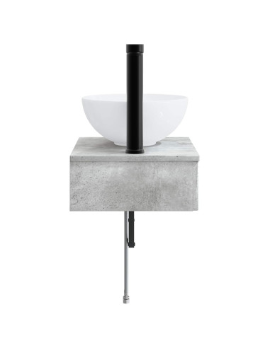 Lavabo da Parete Grigio Cemento 40 x 35 x 39 cm