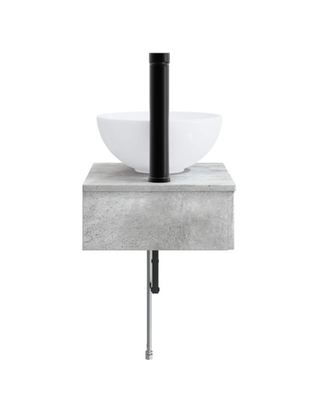 Lavabo da Parete Grigio Cemento 40 x 35 x 39 cm