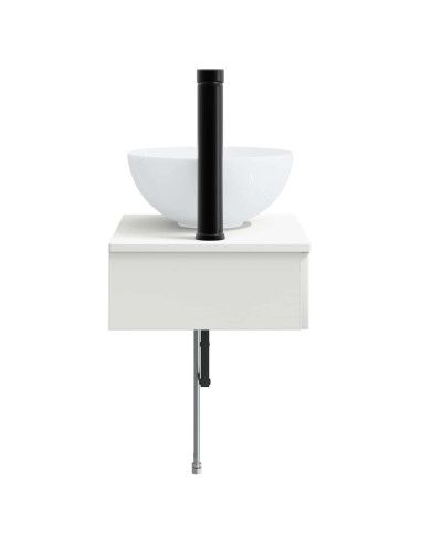 Lavabo da Parete Bianco Lucido 40 x 35 x 39 cm