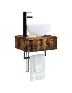 Lavabo da Parete Rovere Fumo 40 x 35 x 39 cm 2