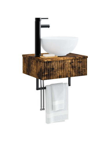 Lavabo da Parete Rovere Fumo 40 x 35 x 39 cm
