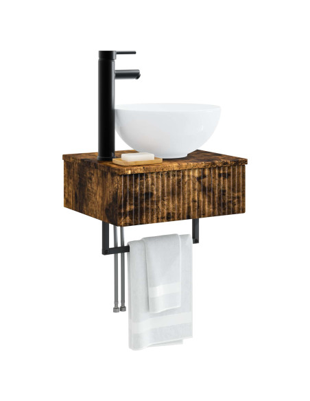 Lavabo da Parete Rovere Fumo 40 x 35 x 39 cm