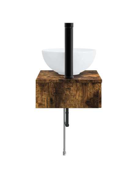 Lavabo da Parete Rovere Fumo 40 x 35 x 39 cm