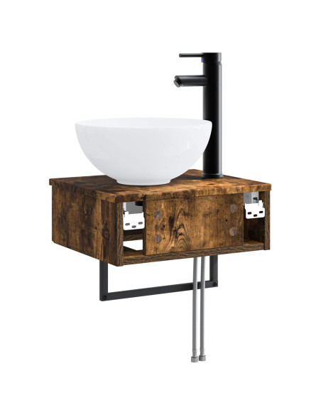 Lavabo da Parete Rovere Fumo 40 x 35 x 39 cm