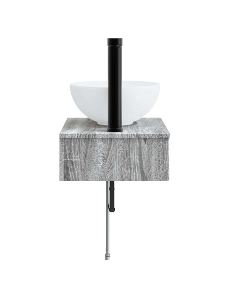 Lavabo da Parete Sonoma grigio 40 x 35 x 39 cm