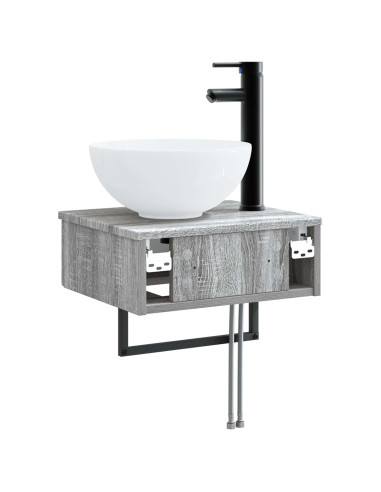 Lavabo da Parete Sonoma grigio 40 x 35 x 39 cm