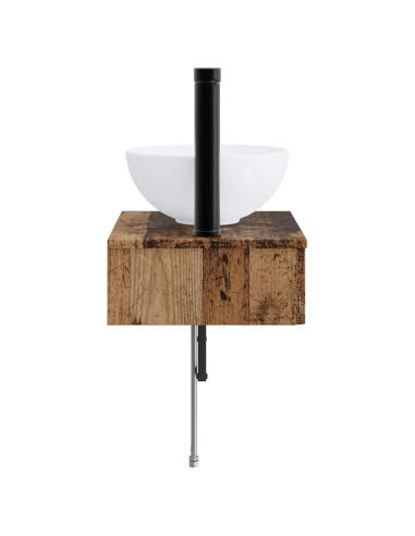 Lavabo da Parete Legno antico 40 x 35 x 39 cm