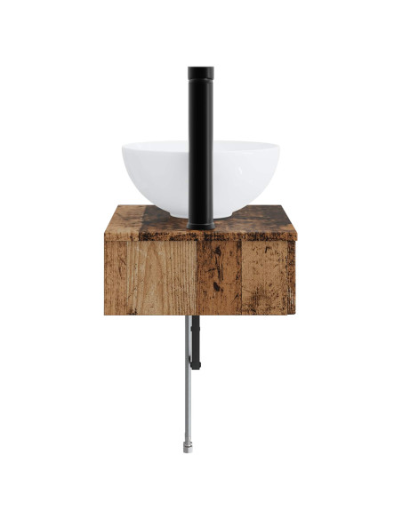 Lavabo da Parete Legno antico 40 x 35 x 39 cm