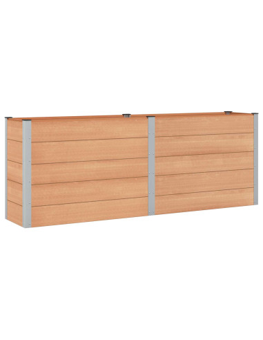 Letto rialzato da giardino Marrone 250 x 50 x 91 cm