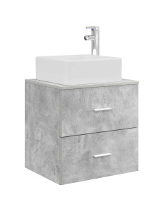Mobile Lavabo da Parete Grigio Cemento 49,5 x 41 x 63 cm