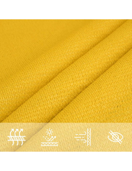 Vela Parasole 160 g/m² Gialla 3x3 m in HDPE