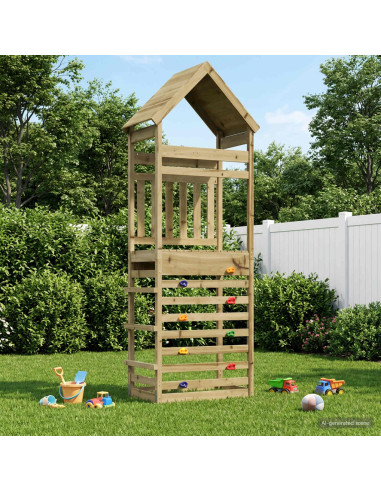 Torre da Gioco per Esterni Naturale Pino Solido Impregnato