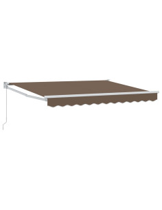 Tenda retrattile Tortora 4,5 × 3 m 100% Poliestere e Alluminio