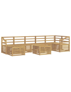 Set di divani da esterno 8 pcs Bianco 59 x 59 x 37 cm 2