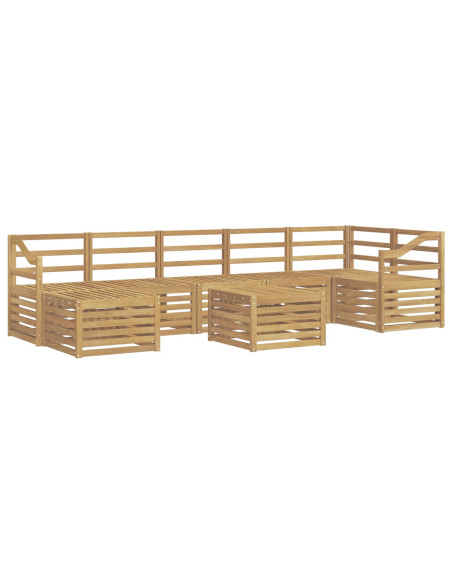 Set di divani da esterno 8 pcs Bianco 59 x 59 x 37 cm