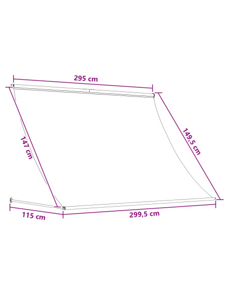 Tenda da Sole Multicolore 300 x 150 cm