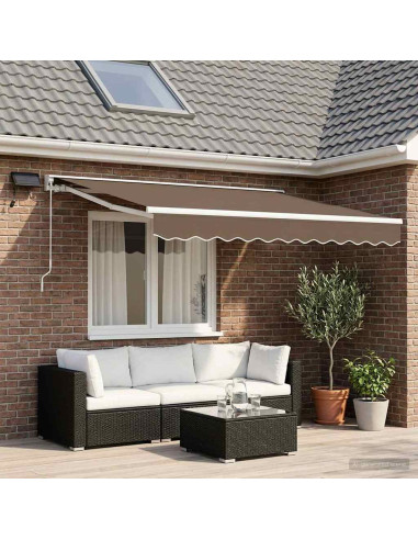 Cornice per Tenda Manuale con LED Tortora 3 x 2 m
