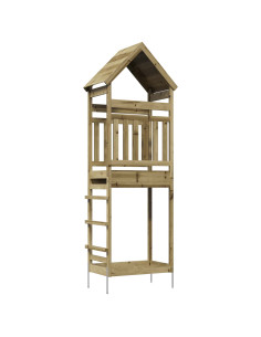 Torre da Gioco per Esterni Naturale Pino impregnato solido 2