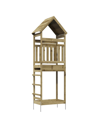 Torre da Gioco per Esterni Naturale Pino impregnato solido