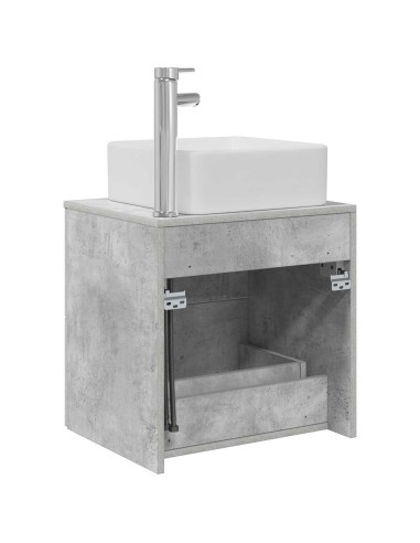 Mobile Lavabo da Parete Grigio Cemento 49,5 x 41 x 63 cm