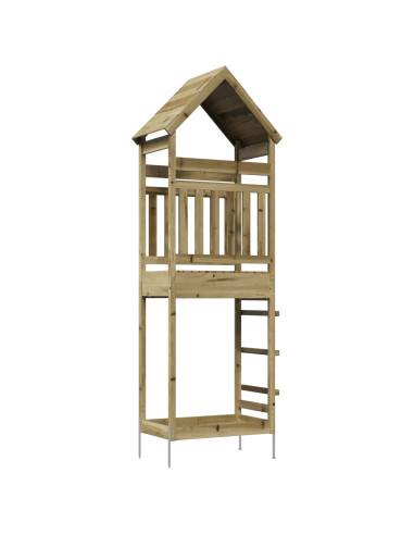Torre da Gioco per Esterni Naturale Pino impregnato solido