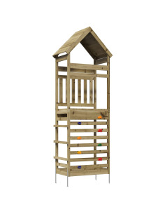 Torre da Gioco per Esterni Naturale Pino Solido Impregnato 2