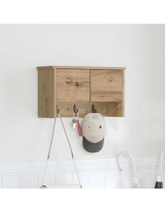 Appendiabiti a muro Rovere artigianale 50 x 20 x 30 cm