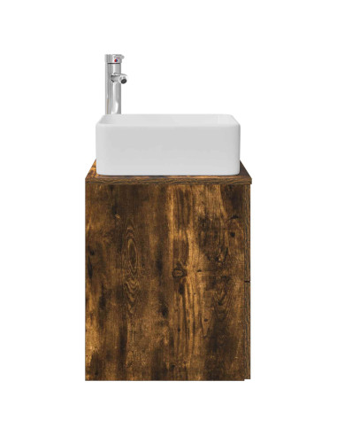 Mobile Lavabo da Parete Rovere Fumo 49,5 x 41 x 63 cm