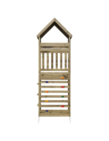 Torre da Gioco per Esterni Naturale Pino Solido Impregnato
