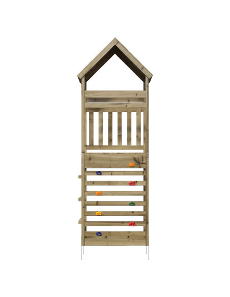 Torre da Gioco per Esterni Naturale Pino Solido Impregnato