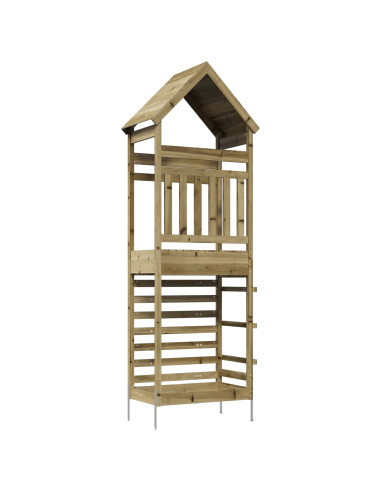 Torre da Gioco per Esterni Naturale Pino Solido Impregnato