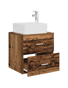Mobile Lavabo da Parete Legno antico 49,5 x 41 x 63 cm 2