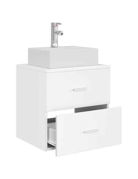 Mobile Lavabo da Parete Bianco 49,5 x 41 x 62,5 cm