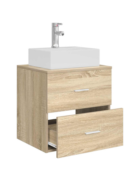 Mobile Lavabo da Parete Rovere Sonoma 49,5 x 41 x 62,5 cm