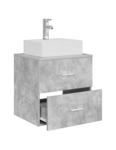 Mobile Lavabo da Parete Grigio Cemento 49,5 x 41 x 62,5 cm 2