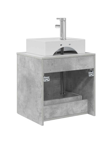 Mobile Lavabo da Parete Grigio Cemento 49,5 x 41 x 62,5 cm