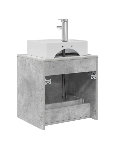 Mobile Lavabo da Parete Grigio Cemento 49,5 x 41 x 62,5 cm