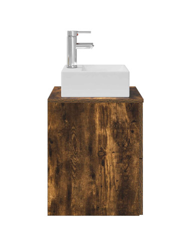 Mobile Lavabo da Parete Rovere Fumo 49,5 x 41 x 62,5 cm