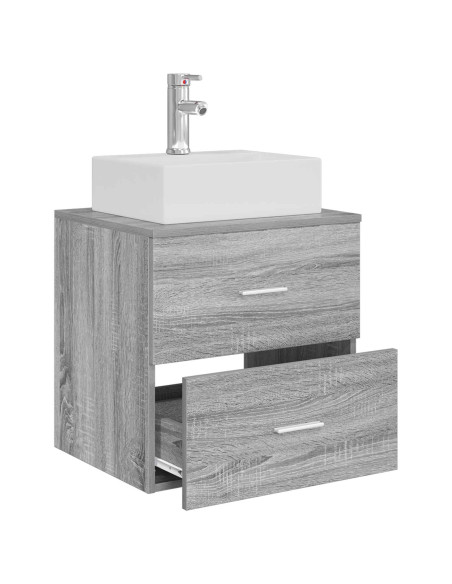 Mobile Lavabo da Parete Sonoma grigio 49,5 x 41 x 62,5 cm