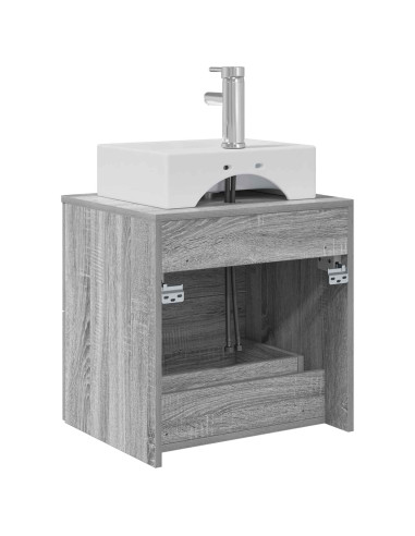 Mobile Lavabo da Parete Sonoma grigio 49,5 x 41 x 62,5 cm
