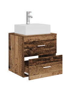 Mobile Lavabo da Parete Legno antico 49,5 x 41 x 62,5 cm 2