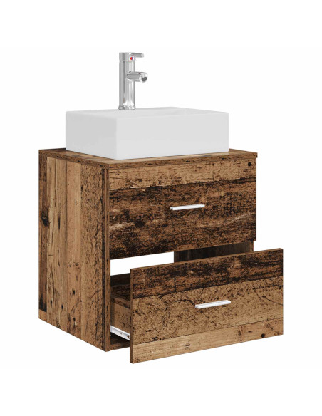 Mobile Lavabo da Parete Legno antico 49,5 x 41 x 62,5 cm