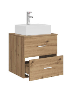 Mobile Lavabo da Parete Rovere Artigianale 49,5 x 41 x 62,5 cm 2